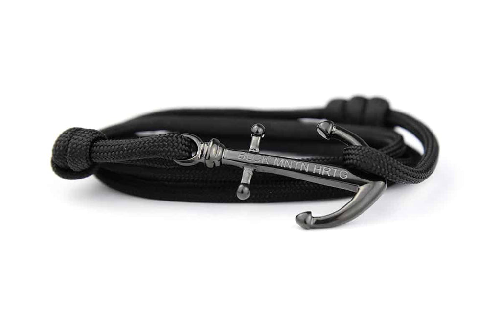 Anker Armband BLACKBEARD schwarz - Black Mountain Heritage